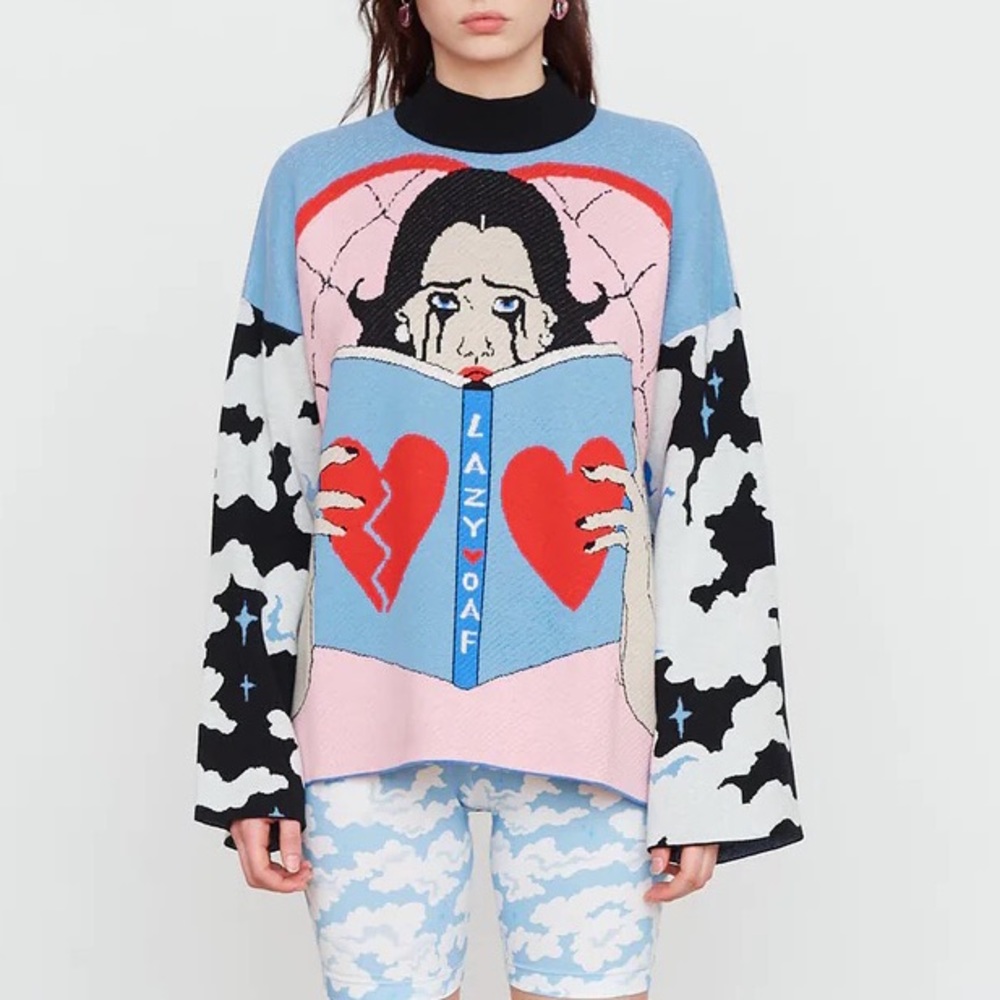 Lazy Oaf x Laura Callaghan Bedtime Reader Jumper size S